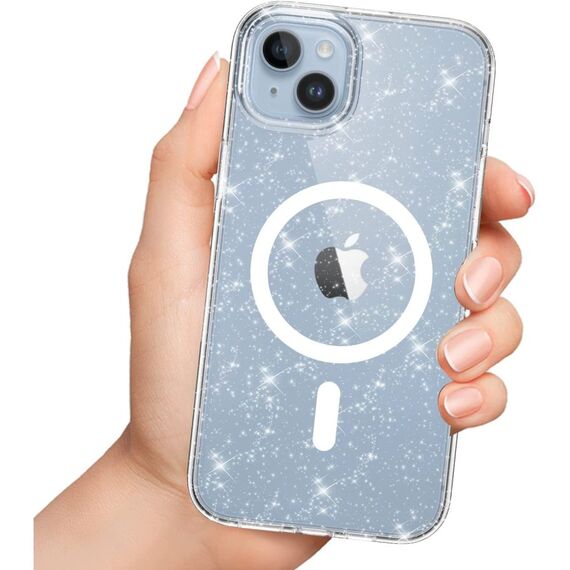 Tech-Protect FlexAir Hybrid MagSafe iPhone 13/14 Case - Clear Glitter | Techbox