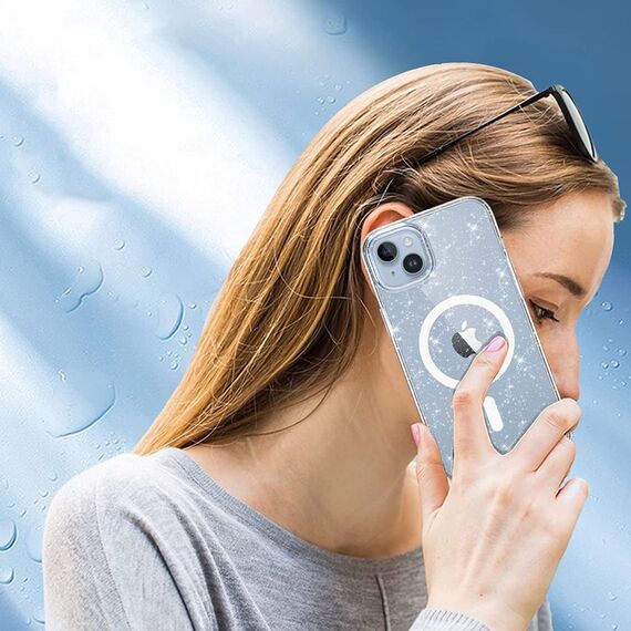 Tech-Protect FlexAir Hybrid MagSafe iPhone 13/14 Case - Clear Glitter | Techbox