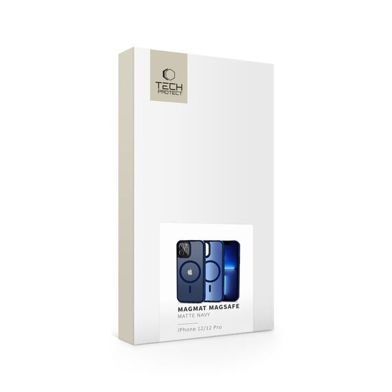 Tech-Protect MagMat MagSafe Case for iPhone 12 / 12 Pro - Matte Navy Blue | Techbox
