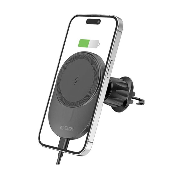 Tech-Protect MM15W-V1 Car Phone Holder with MagSafe 15W Inductive Charger for Air Vent - Black | Techbox