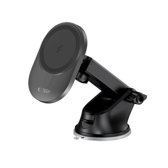 Tech-Protect MM15W-V1 Car Phone Holder with MagSafe 15W Wireless Charger for Cockpit/Air Vent - Black - Car Chargers - Smartphone Chargers - Techbox