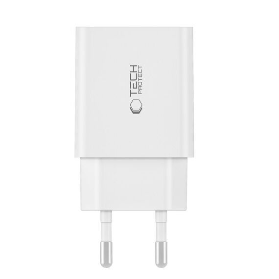 Tech-Protect NC30W USB-C PD 30W / USB-A QC 3.0 network charger - black - Travel Chargers - Smartphone Chargers - Techbox