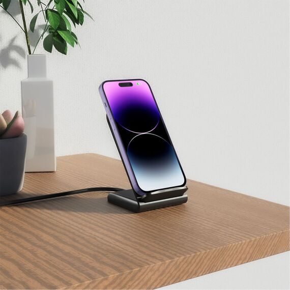 Tech-Protect QI15W-S2 inductive charger 15W in the form of a stand - black | Techbox