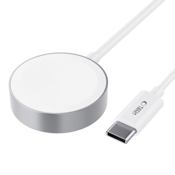 Tech-Protect UltraBoost Magnetic Inductive Charger with USB-C Connector for Apple Watch 1.2m - White | Techbox