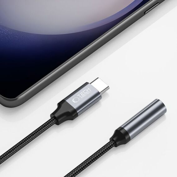 Tech-Protect UltraBoost USB-C / 3.5mm mini jack adapter - black - Adaptors & Plugs - Cables & Adapters - Techbox