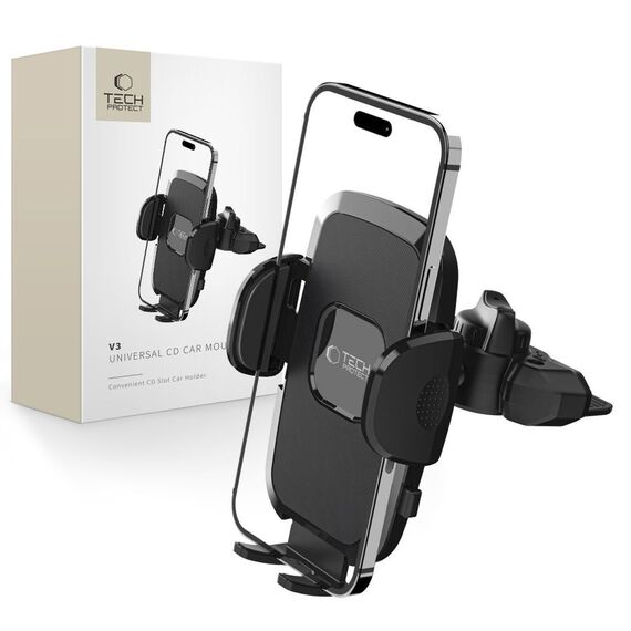 Tech-Protect V3 Car Phone Holder for CD Drive - Black - Smartphone Holders - Smartphones - Techbox