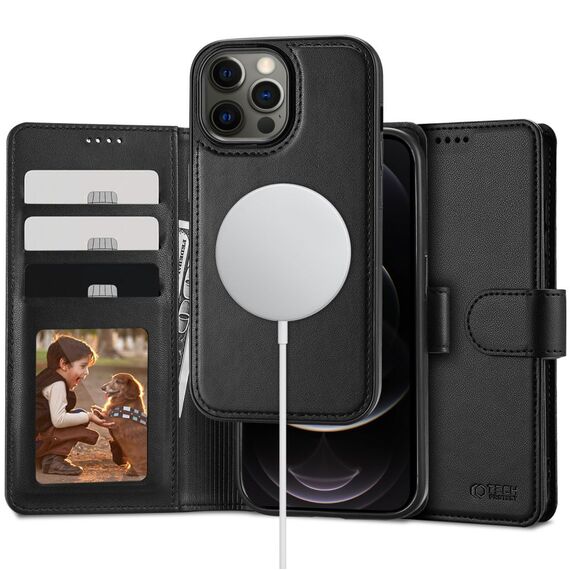 Tech-Protect Wallet MagSafe case for iPhone 12 / 12 Pro - black | Techbox