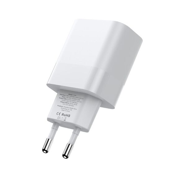 Tech-Protect C20W 2x USB-C PD 20W charger with USB-C / USB-C cable - white - Travel Chargers - Smartphone Chargers - Techbox
