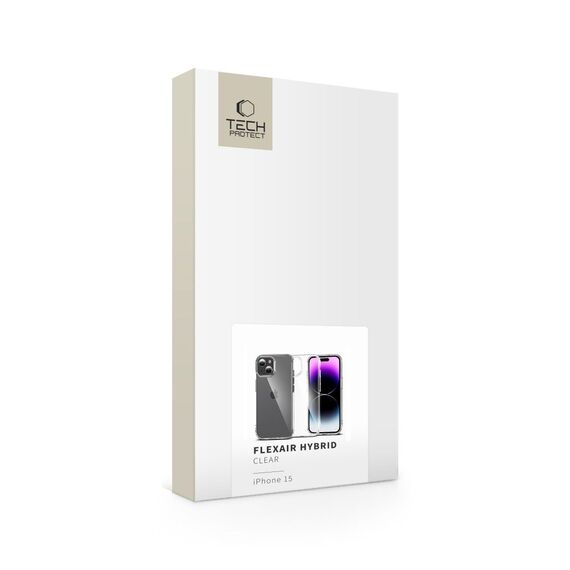 Tech-Protect FlexAir Hybrid iPhone 15 Case - Clear - Uncategorized Cases (2) - Cases - Techbox