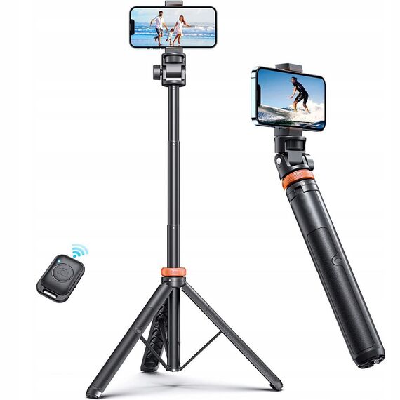 Tech-Protect L03S Bluetooth selfie stick with remote control, tripod up to 148cm and 180 head - white - Cameras Accessories - Action Cameras - Techbox