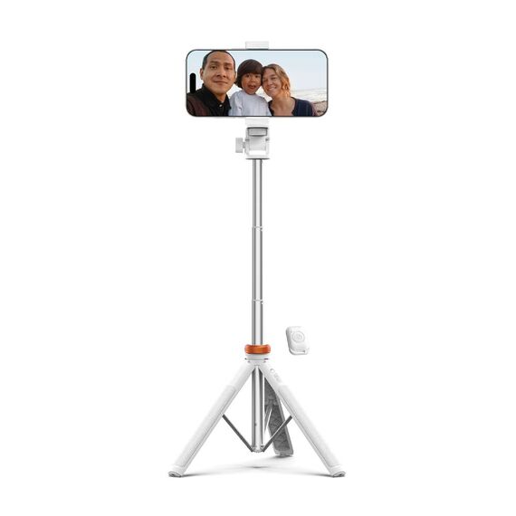 Tech-Protect L03S Bluetooth selfie stick with remote control, tripod up to 148cm and 180 head - white - Cameras Accessories - Action Cameras - Techbox