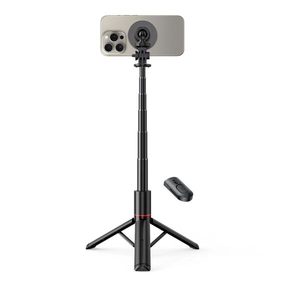 Tech-Protect L06S Bluetooth magnetic selfie stick with MagSafe, remote control, tripod up to 82cm and 360 head - black - Cameras Accessories - Action Cameras - Techbox