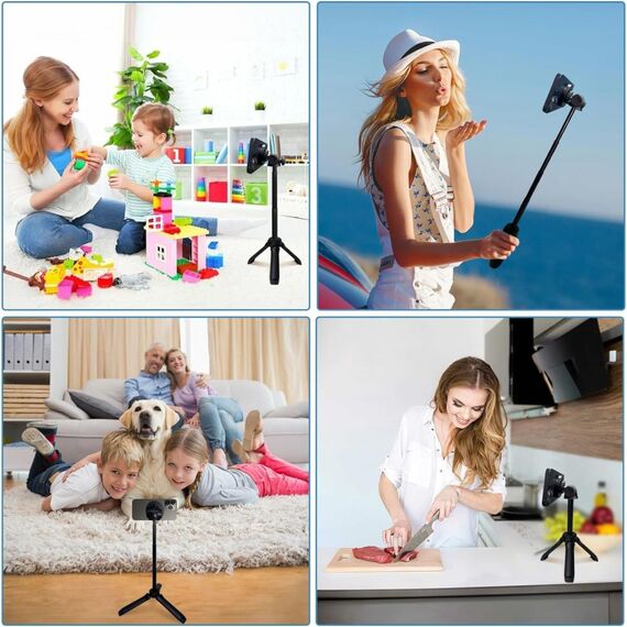 Tech-Protect L06S Bluetooth magnetic selfie stick with MagSafe, remote control, tripod up to 82cm and 360 head - black - Cameras Accessories - Action Cameras - Techbox