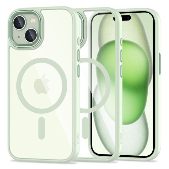 Tech-Protect MagMat MagSafe iPhone 15 Case - Clear Green | Techbox