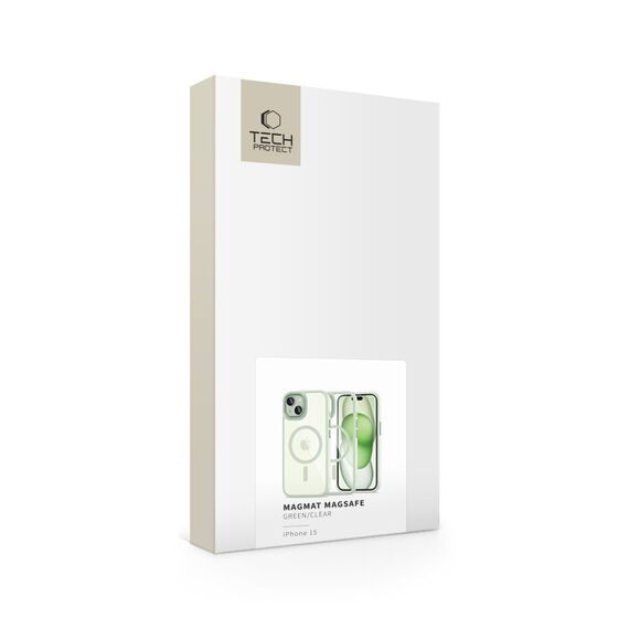 Tech-Protect MagMat MagSafe iPhone 15 Case - Clear Green | Techbox