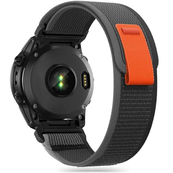 Tech-Protect Nylon Strap for Garmin Fenix 3 / 5X / 3HR / 5X Plus / 6X / 6X Pro / 7X - Black-Orange - Accessories - Smartwatches & Accessories - Techbox