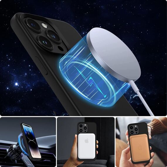 Tech-Protect Silicone MagSafe Case for iPhone 13 / 14 - Black | Techbox