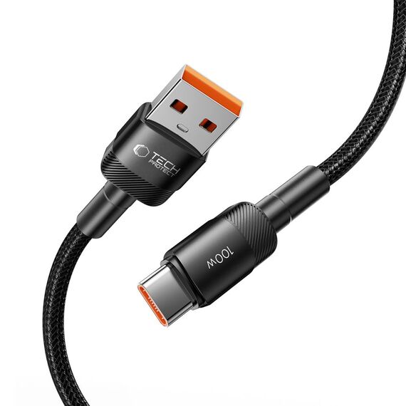 Tech-Protect UltraBoost Evo USB-C / USB-C cable 100W 5A 1m - black - Cables & Adapters - Cables & Accessories - Techbox