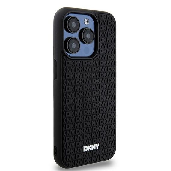 DKNY 3D Rubber Repeat Pattern case for iPhone 15 Pro Max - black | Techbox