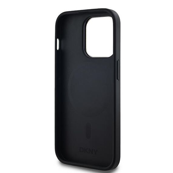 DKNY Leather Checkered Mono Pattern MagSafe Case for iPhone 13 Pro / 13 - Black | Techbox