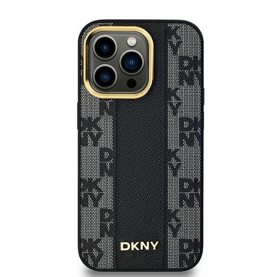 DKNY Leather Checkered Mono Pattern MagSafe Case for iPhone 14 Pro Max - Black - Uncategorized Cases (2) - Cases - Techbox