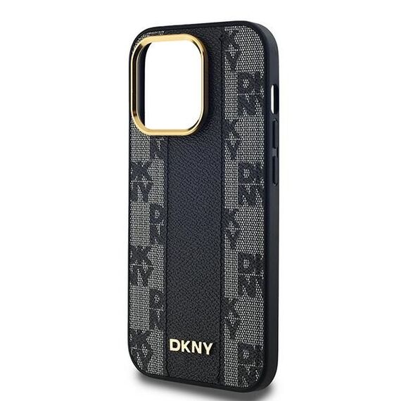DKNY Leather Checkered Mono Pattern MagSafe Case for iPhone 14 Pro Max - Black - Uncategorized Cases (2) - Cases - Techbox