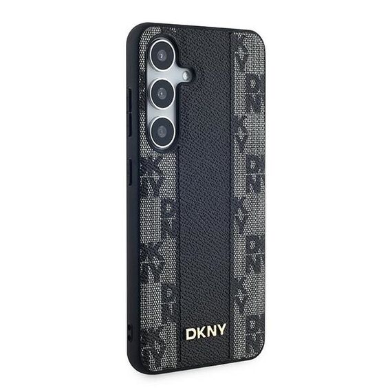 DKNY Leather Checkered Mono Pattern MagSafe case for Samsung Galaxy S24+ - black - Uncategorized Cases (2) - Cases - Techbox