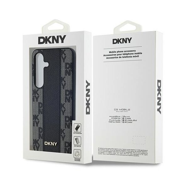 DKNY Leather Checkered Mono Pattern MagSafe case for Samsung Galaxy S24+ - black - Uncategorized Cases (2) - Cases - Techbox