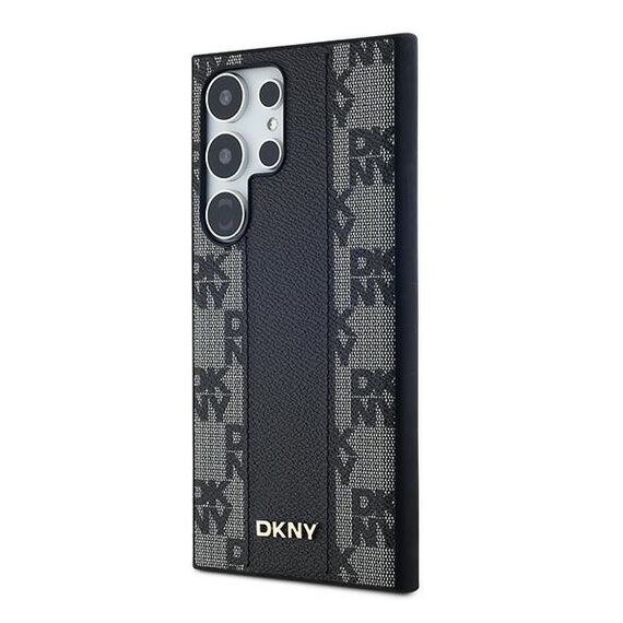 DKNY Leather Checkered Mono Pattern MagSafe Case for Samsung Galaxy S24 Ultra - Black - Uncategorized Cases (2) - Cases - Techbox