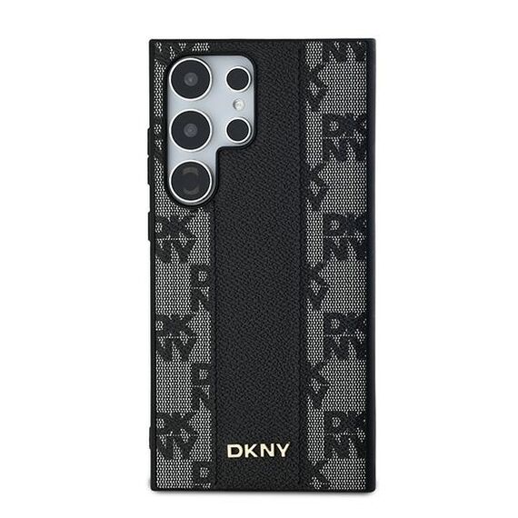 DKNY Leather Checkered Mono Pattern MagSafe Case for Samsung Galaxy S24 Ultra - Black - Uncategorized Cases (2) - Cases - Techbox