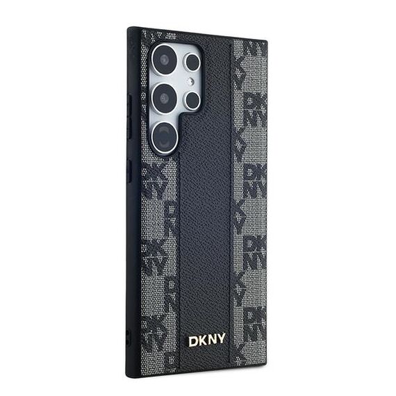 DKNY Leather Checkered Mono Pattern MagSafe Case for Samsung Galaxy S24 Ultra - Black - Uncategorized Cases (2) - Cases - Techbox