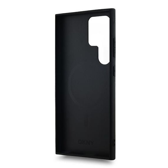 DKNY Leather Checkered Mono Pattern MagSafe Case for Samsung Galaxy S24 Ultra - Black - Uncategorized Cases (2) - Cases - Techbox
