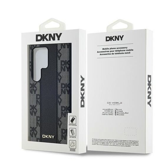 DKNY Leather Checkered Mono Pattern MagSafe Case for Samsung Galaxy S24 Ultra - Black - Uncategorized Cases (2) - Cases - Techbox