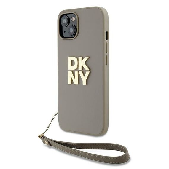 DKNY Wrist Strap Stock Logo case for iPhone 15 / 14 / 13 - beige - Uncategorized Cases (2) - Cases - Techbox