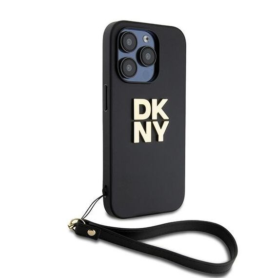 DKNY Wrist Strap Stock Logo case for iPhone 15 Pro - black - Uncategorized Cases (2) - Cases - Techbox