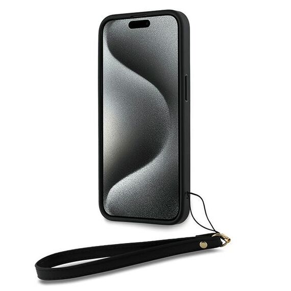 DKNY Wrist Strap Stock Logo case for iPhone 15 Pro Max - black - Uncategorized Cases (2) - Cases - Techbox