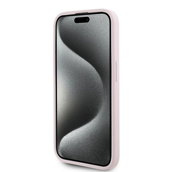 Karl Lagerfeld Diagonal Quilted Script case for iPhone 15 Pro - pink | Techbox