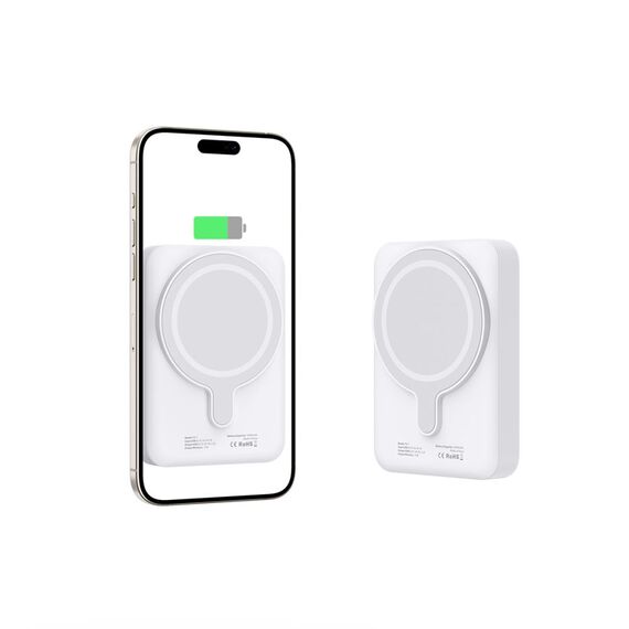 Tech-Protect LifeMag PB11 Powerbank with MagSafe 10000mAh 15W USB-C port - white + USB-C cable - Powerbanks - Smartphone Chargers - Techbox