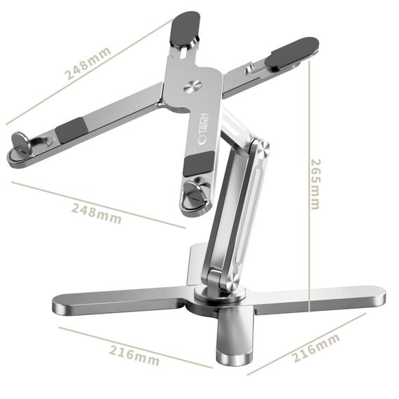 Tech-Protect ULS200 universal stand for laptops up to 16" - silver | Techbox
