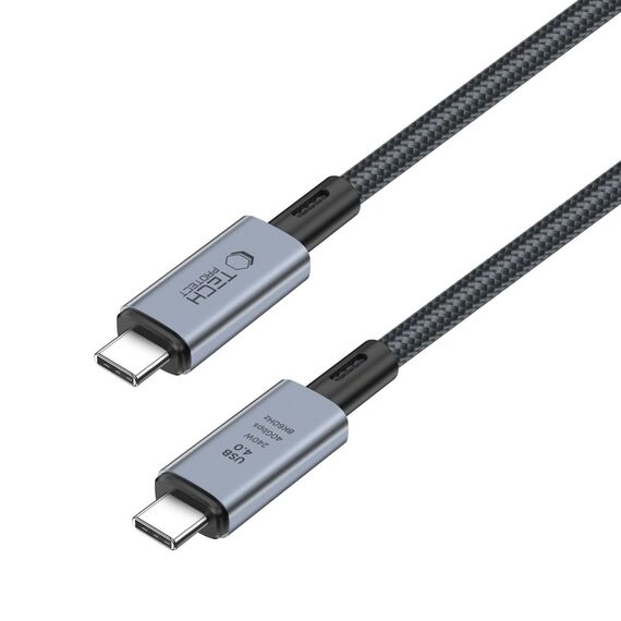 Tech-Protect UltraBoost Max USB-C 4.0 / USB-C 4.0 PD Cable 240W 8K 40Gbps 1m - Gray | Techbox