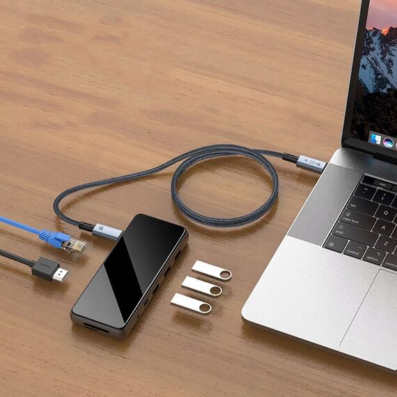 Tech-Protect UltraBoost Max USB-C 4.0 / USB-C 4.0 PD Cable 240W 8K 40Gbps 1m - Gray | Techbox