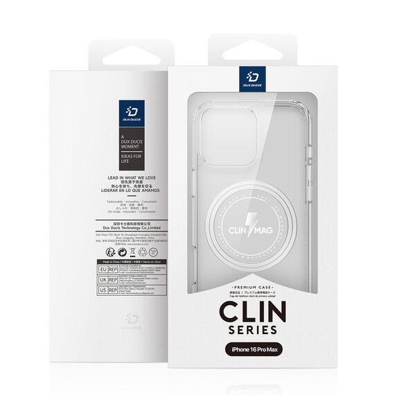 Dux Ducis Clin Mag case with MagSafe for iPhone 16 Pro Max - transparent - Apple Cases - Cases - Techbox