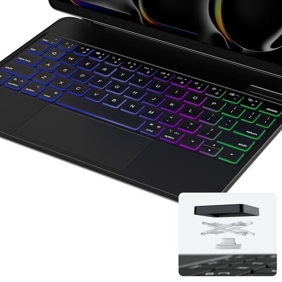 Dux Ducis Keyboard (MK Series) Case with Bluetooth Keyboard for iPad Pro 11" 2024 - Black | Techbox