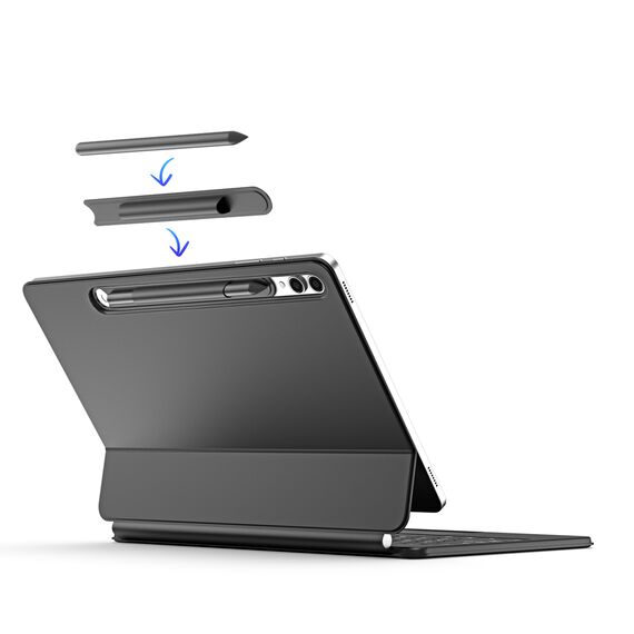 Dux Ducis Keyboard (MK Series) Case with Bluetooth Keyboard for Samsung Galaxy Tab S9+ / S8+ / S7+ - Black - Tablet Accessories - Tablet PC & Accessories - Techbox