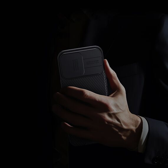 Nillkin CamShield Pro Case for iPhone 16 Pro Max with camera cover - black | Techbox