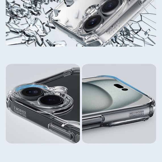 Nillkin Nature Pro Case for iPhone 16 - transparent and white | Techbox