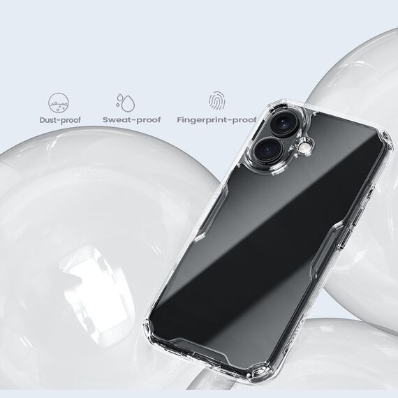 Nillkin Nature Pro Case for iPhone 16 - transparent and white | Techbox