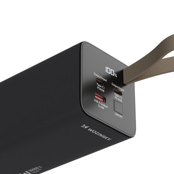 Powerbank Wozinsky K65+ 65W 30000mAh 2x USB-C, 1x USB-A 65W - black | Techbox