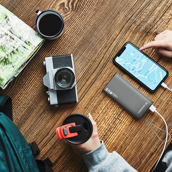 Powerbank Wozinsky K65+ 65W 30000mAh 2x USB-C, 1x USB-A 65W - black | Techbox