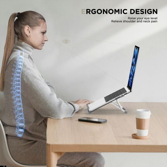 Tech-Protect ULS300 Laptop Stand - Silver | Techbox